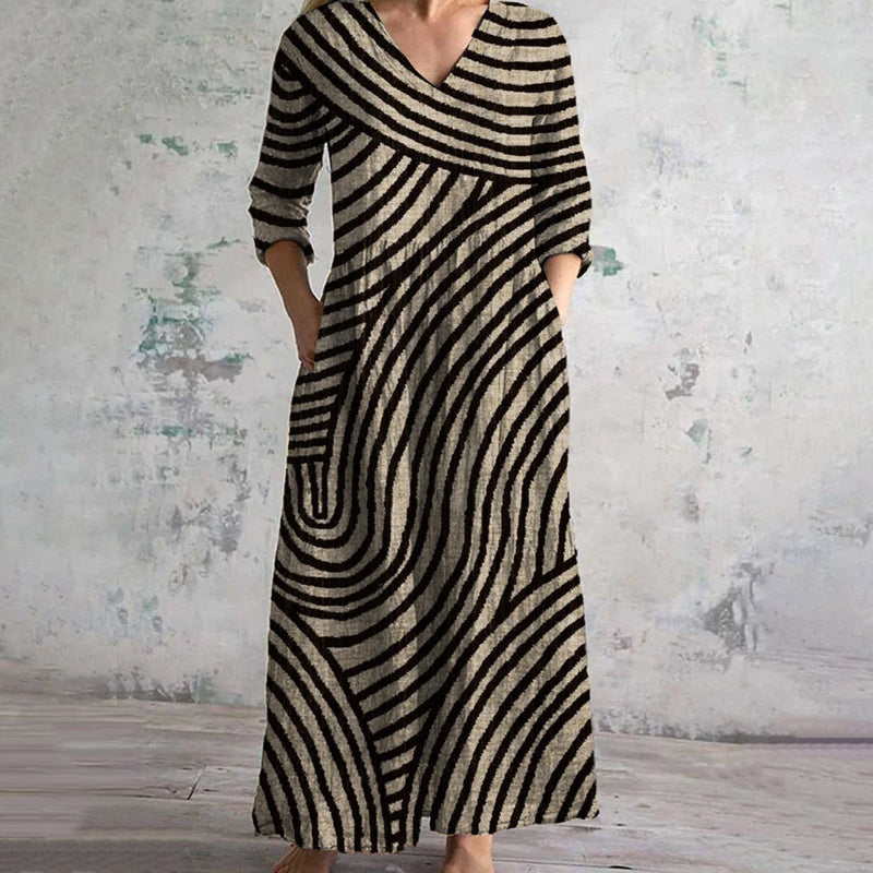 Christina Vintage Striped Dress