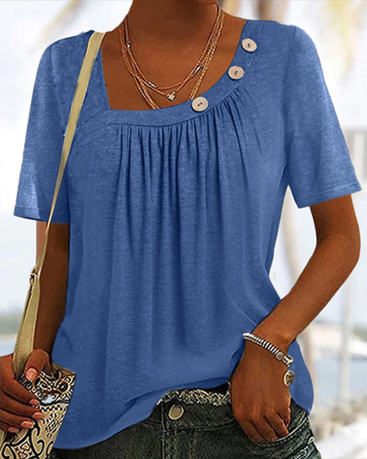 Daya Comfortable Top With Short Sleeves