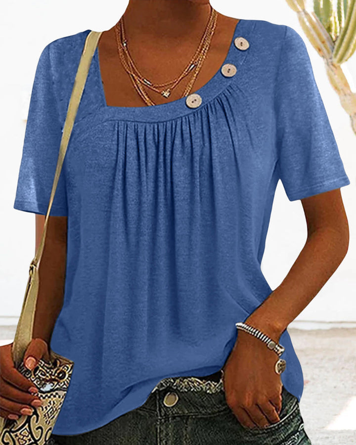Daya Comfortable Top With Short Sleeves
