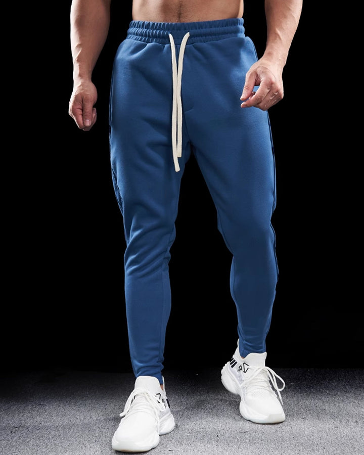 Premium Cotton-Blend Track Pants with Zip Hem Detail