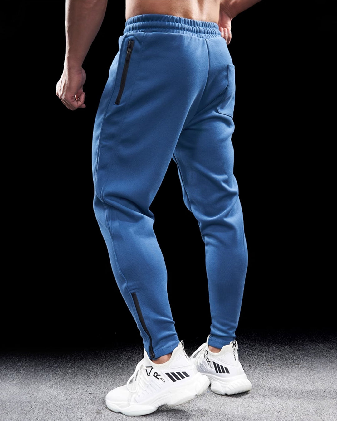 Premium Cotton-Blend Track Pants with Zip Hem Detail