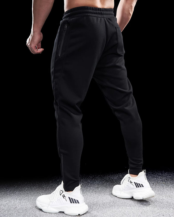Premium Cotton-Blend Track Pants with Zip Hem Detail