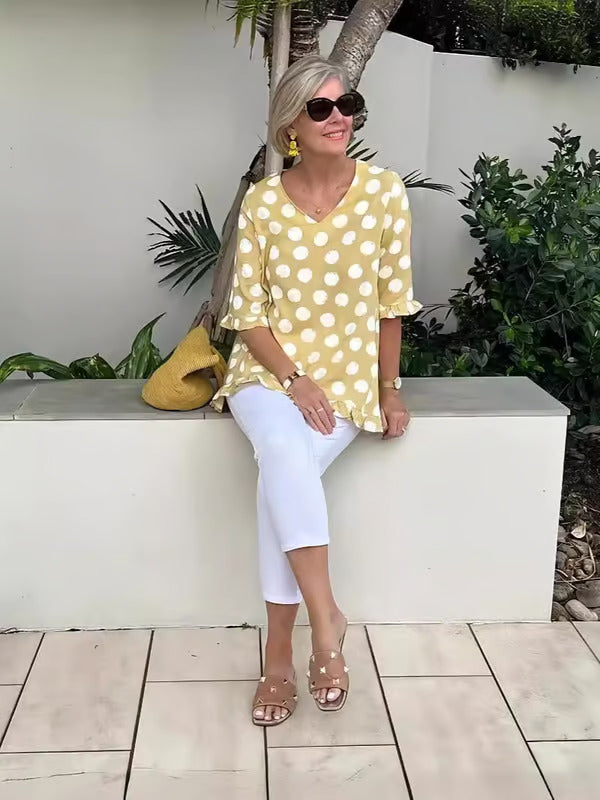 Sofia Printed Vintage Top