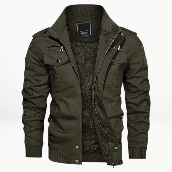 Sheldon Stylish Fleece Lining Military Jacket