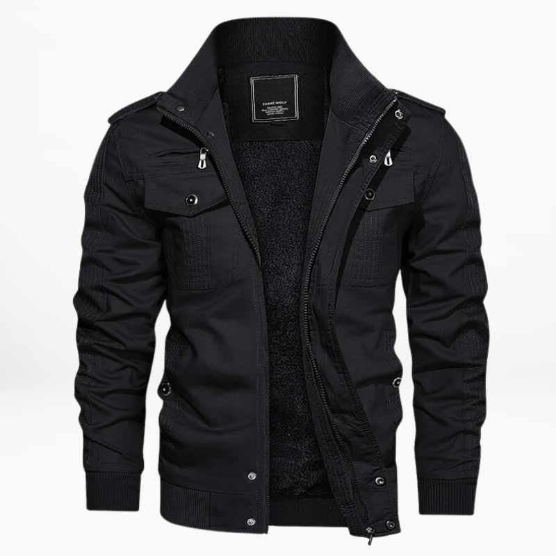 Sheldon Stylish Fleece Lining Military Jacket