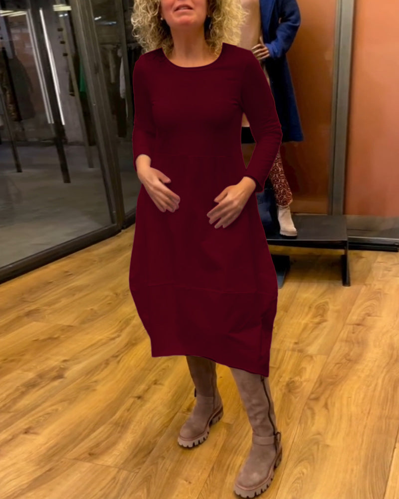 Emilia Midi Dress with Pockets