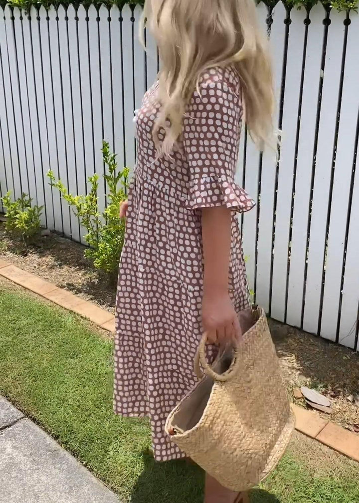 Sierra Short-Sleeve Midi Dress