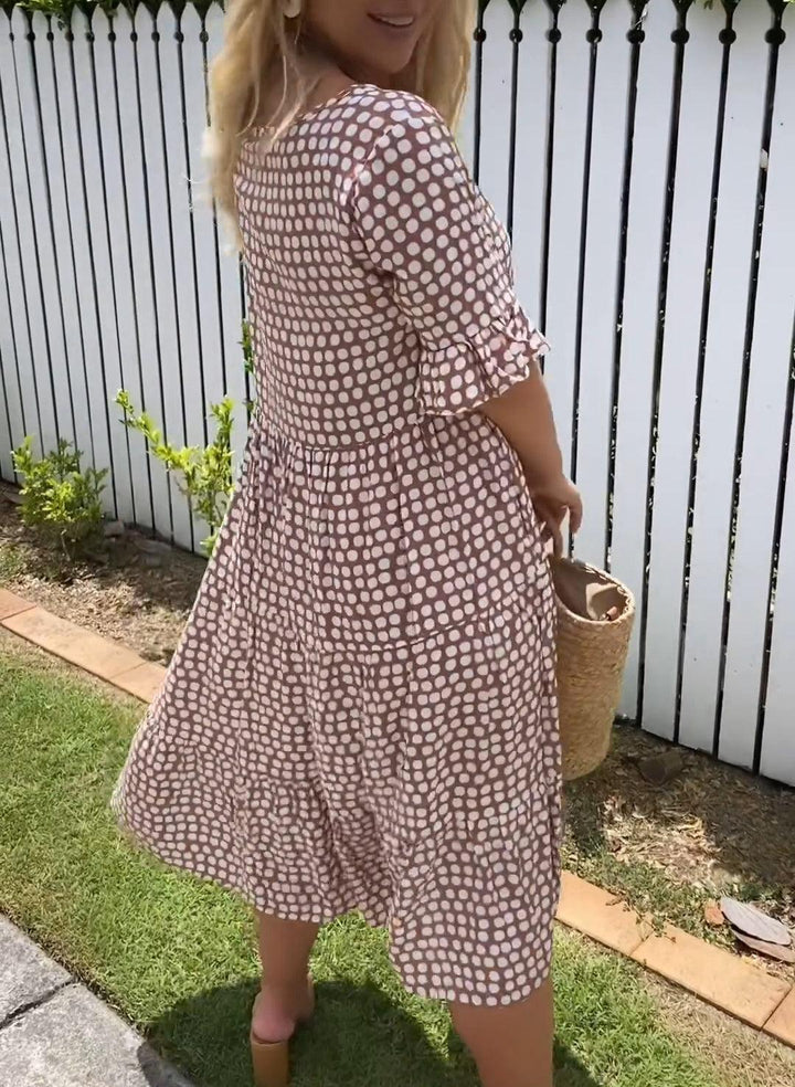 Sierra Short-Sleeve Midi Dress