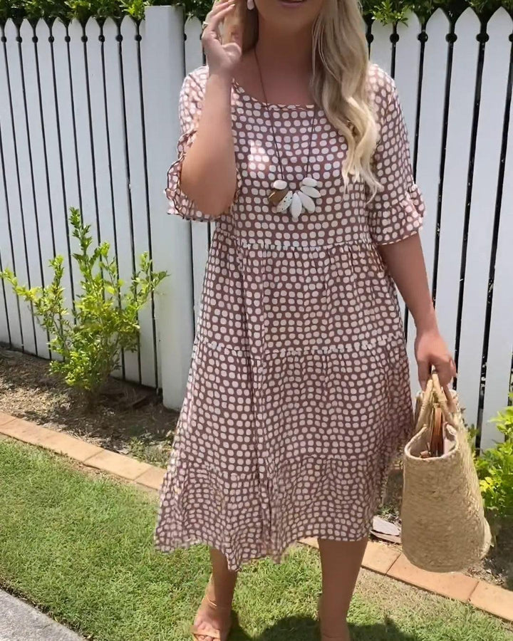 Sierra Short-Sleeve Midi Dress