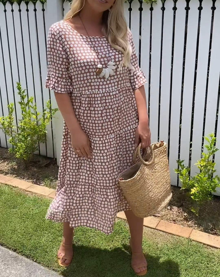 Sierra Short-Sleeve Midi Dress
