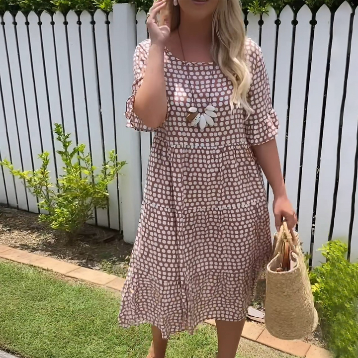 Sierra Short-Sleeve Midi Dress