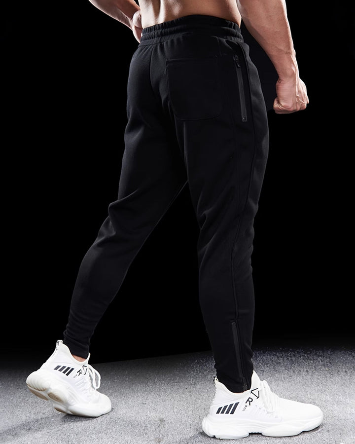 Premium Cotton-Blend Track Pants with Zip Hem Detail