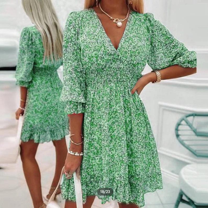 Kris Elegant Floral Dress