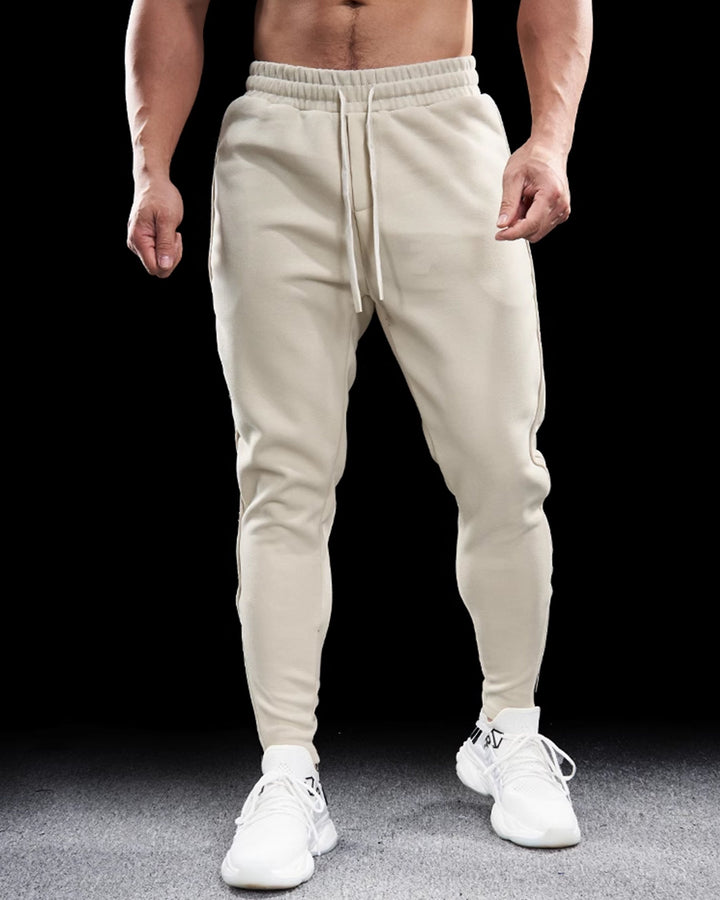 Premium Cotton-Blend Track Pants with Zip Hem Detail
