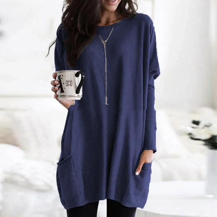 Erna Long-Sleeve Tunic With Pockets