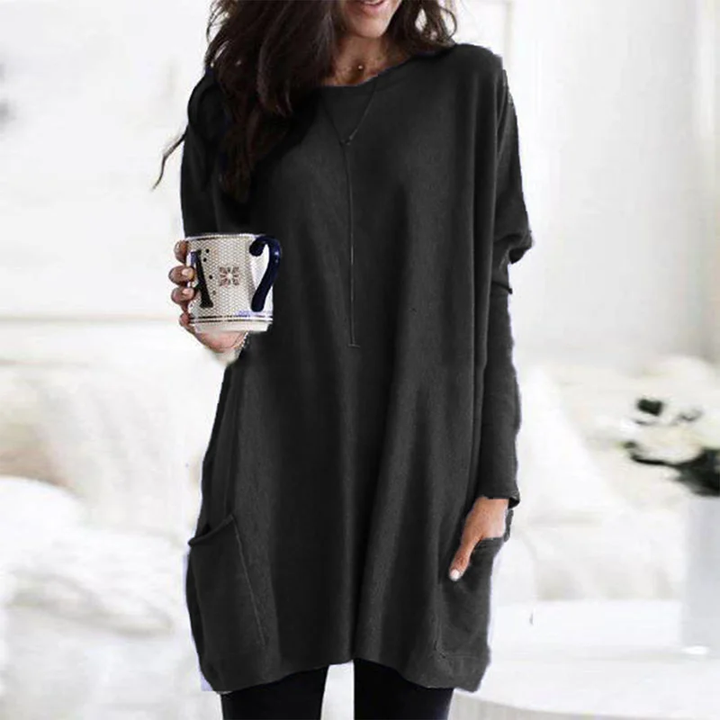 Erna Long-Sleeve Tunic With Pockets