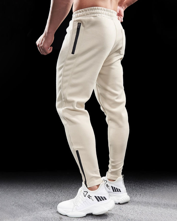 Premium Cotton-Blend Track Pants with Zip Hem Detail