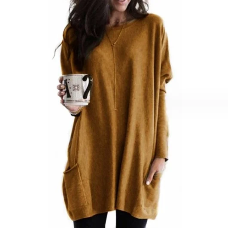Erna Long-Sleeve Tunic With Pockets