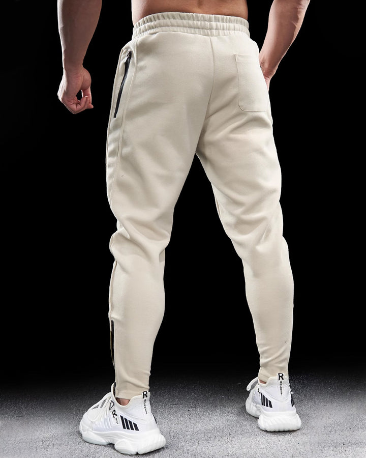 Premium Cotton-Blend Track Pants with Zip Hem Detail
