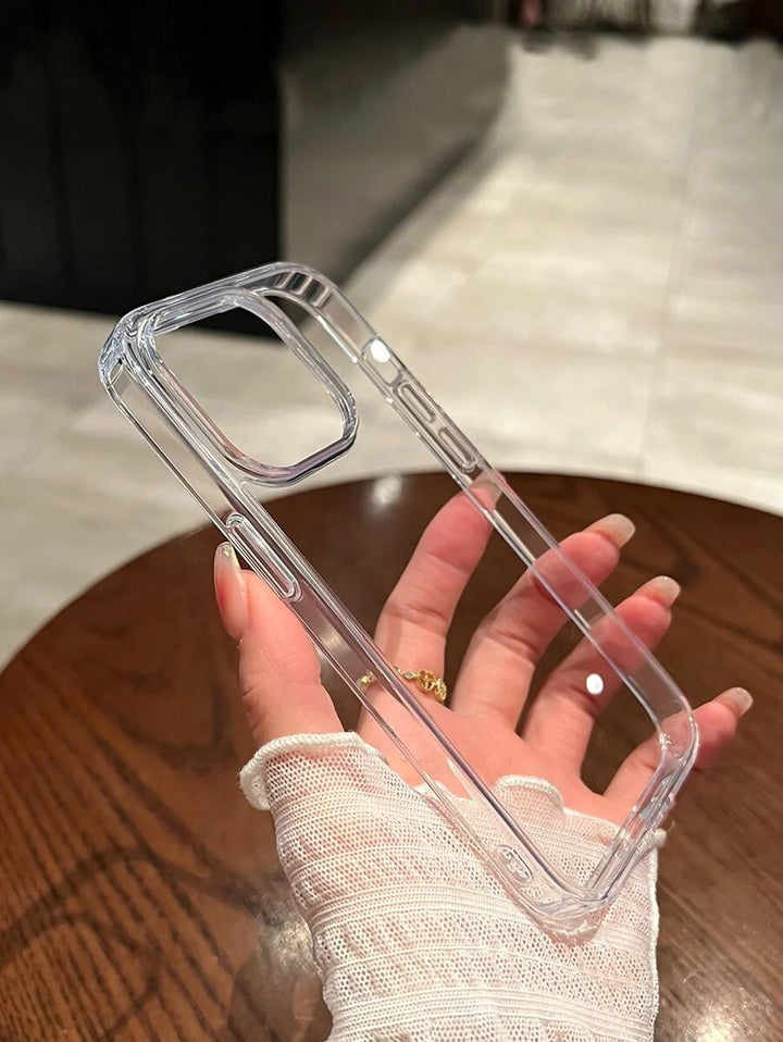 Simple Clear Acrylic Phone Case – Compatible with iPhone 7 to 16 Series (All Models)