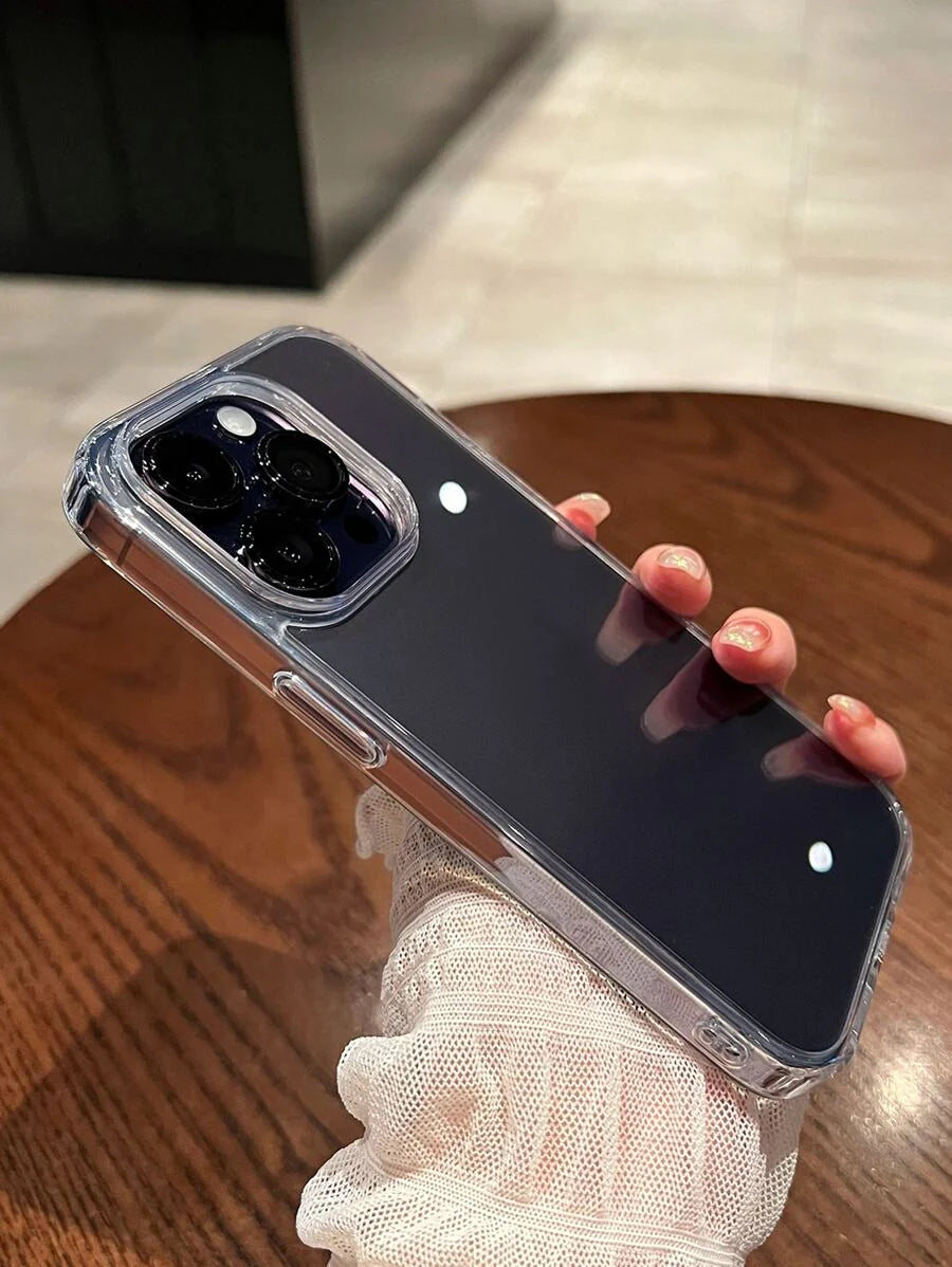 Simple Clear Acrylic Phone Case – Compatible with iPhone 7 to 16 Series (All Models)