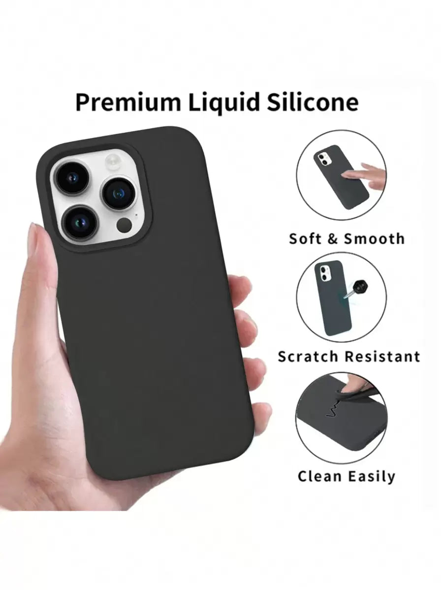 2.0mm Liquid Silicone Case – Full Protection for iPhone 11–16 Pro Max & Galaxy S22–S25 Series