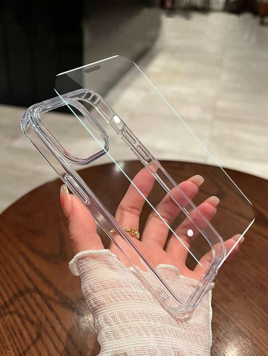 Simple Clear Acrylic Phone Case – Compatible with iPhone 7 to 16 Series (All Models)