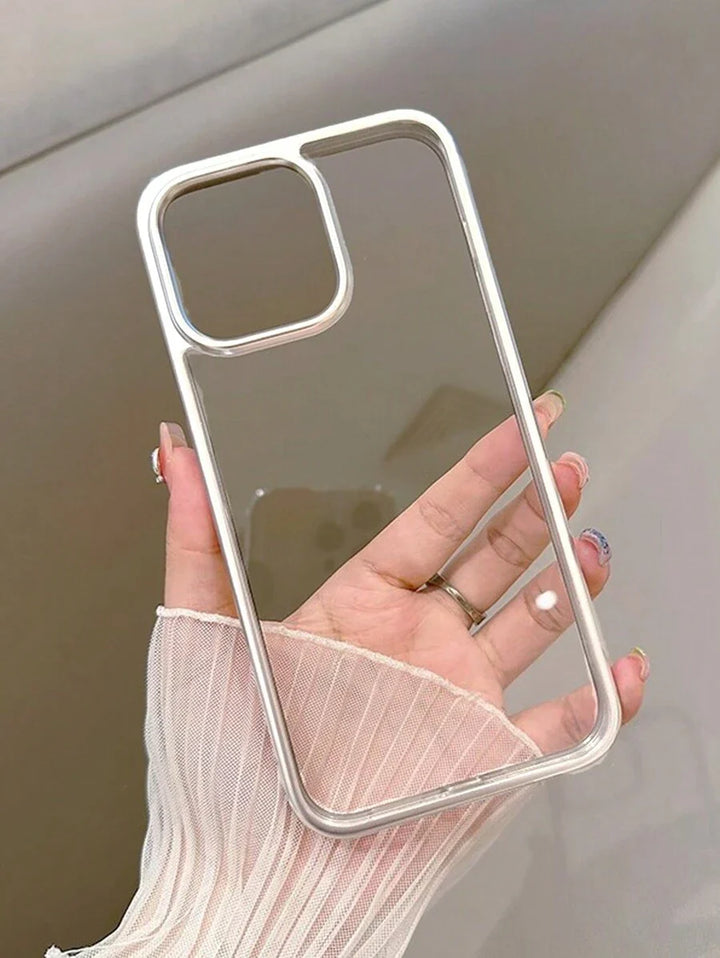 Simple Clear Acrylic Phone Case – Compatible with iPhone 7 to 16 Series (All Models)