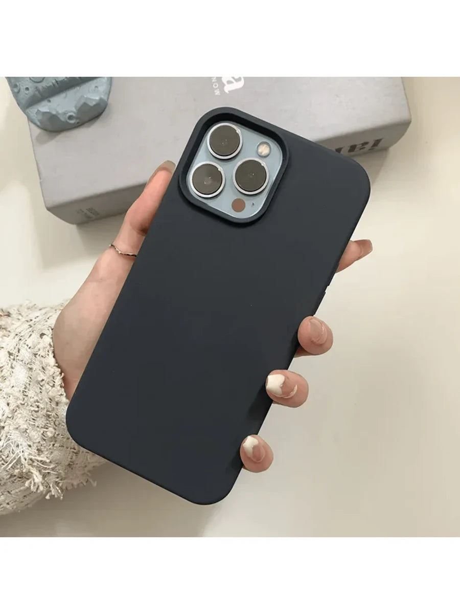 Premium Liquid Silicone Case – Shockproof Cover for iPhone 11–16 Pro Max