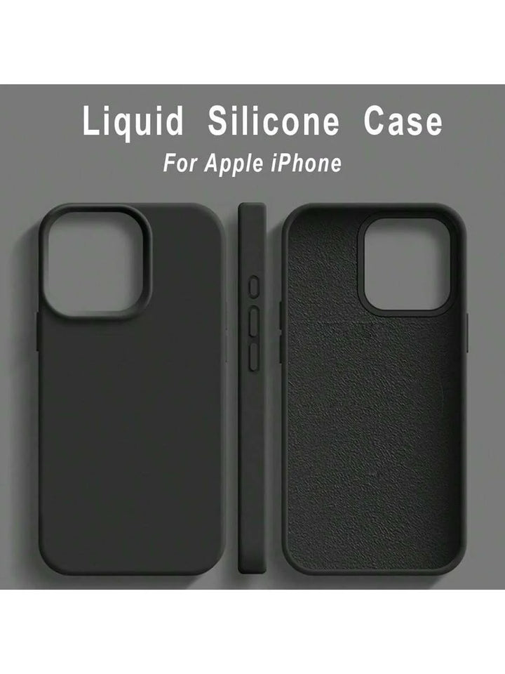 Premium Liquid Silicone Case – Shockproof Cover for iPhone 11–16 Pro Max