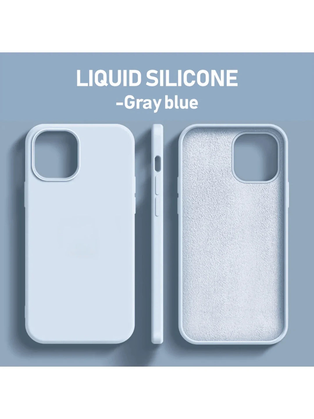 Premium Liquid Silicone Case – Shockproof Cover for iPhone 11–16 Pro Max