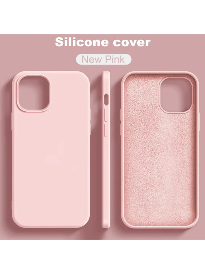Premium Liquid Silicone Case – Shockproof Cover for iPhone 11–16 Pro Max