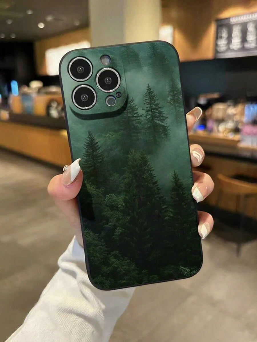 Stylish Watercolor Shockproof Phone Case with Woven Charm Strap – Compatible with iPhone & Redmi Models