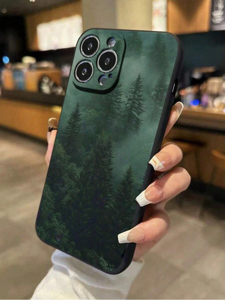 Stylish Watercolor Shockproof Phone Case with Woven Charm Strap – Compatible with iPhone & Redmi Models