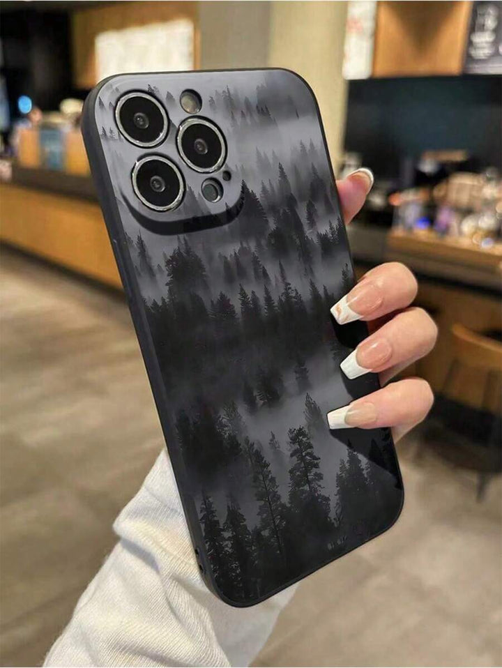 Stylish Watercolor Shockproof Phone Case with Woven Charm Strap – Compatible with iPhone & Redmi Models