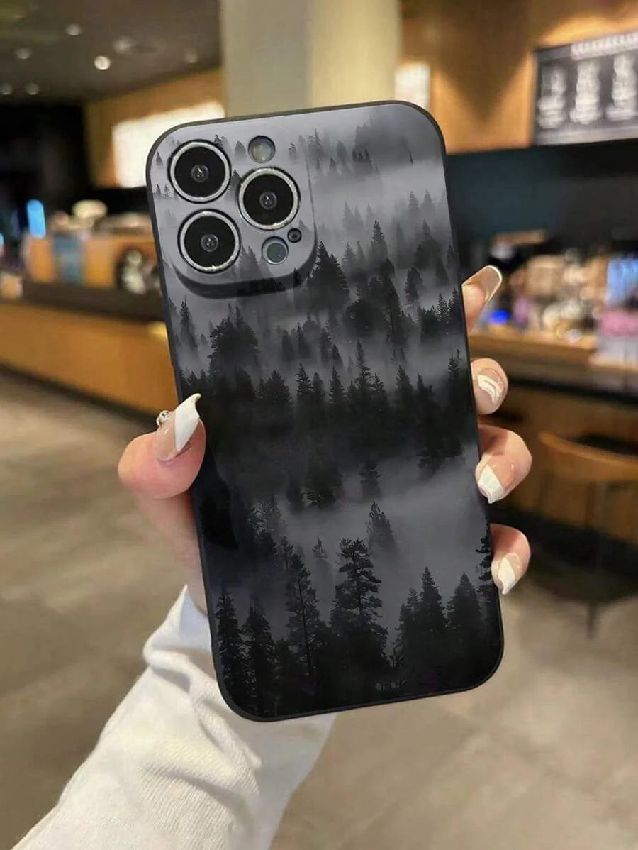 Stylish Watercolor Shockproof Phone Case with Woven Charm Strap – Compatible with iPhone & Redmi Models