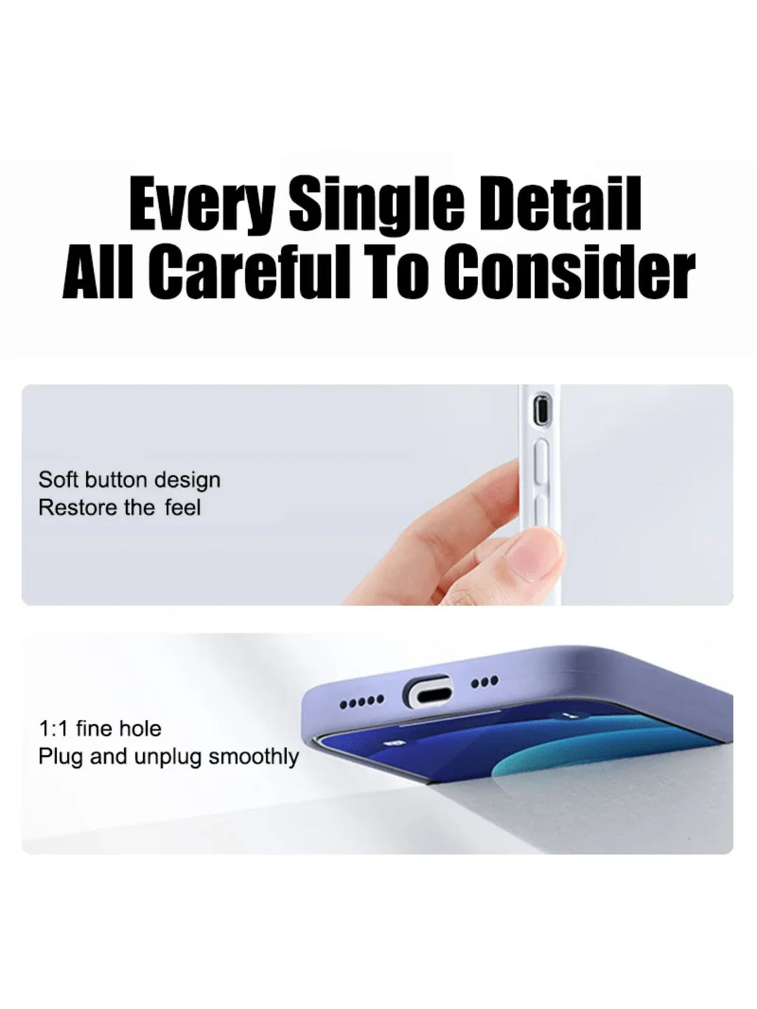 Premium Liquid Silicone Case – Shockproof Cover for iPhone 11–16 Pro Max