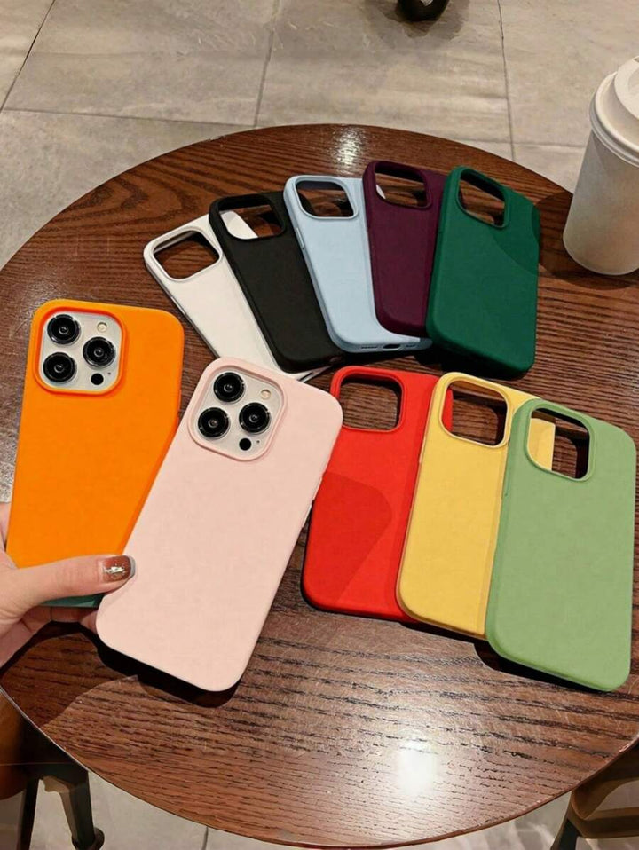 Shockproof Silicone Case – Anti-Fingerprint – Fits iPhone 12–16 Pro Max, S23 Ultra, Redmi Note 11 & OPPO