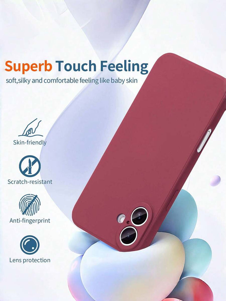 Shockproof Silicone Case – Anti-Fingerprint – Fits iPhone 12–16 Pro Max, S23 Ultra, Redmi Note 11 & OPPO