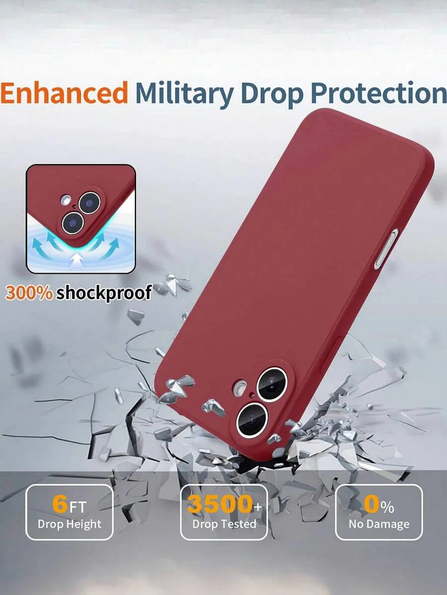 Shockproof Silicone Case – Anti-Fingerprint – Fits iPhone 12–16 Pro Max, S23 Ultra, Redmi Note 11 & OPPO