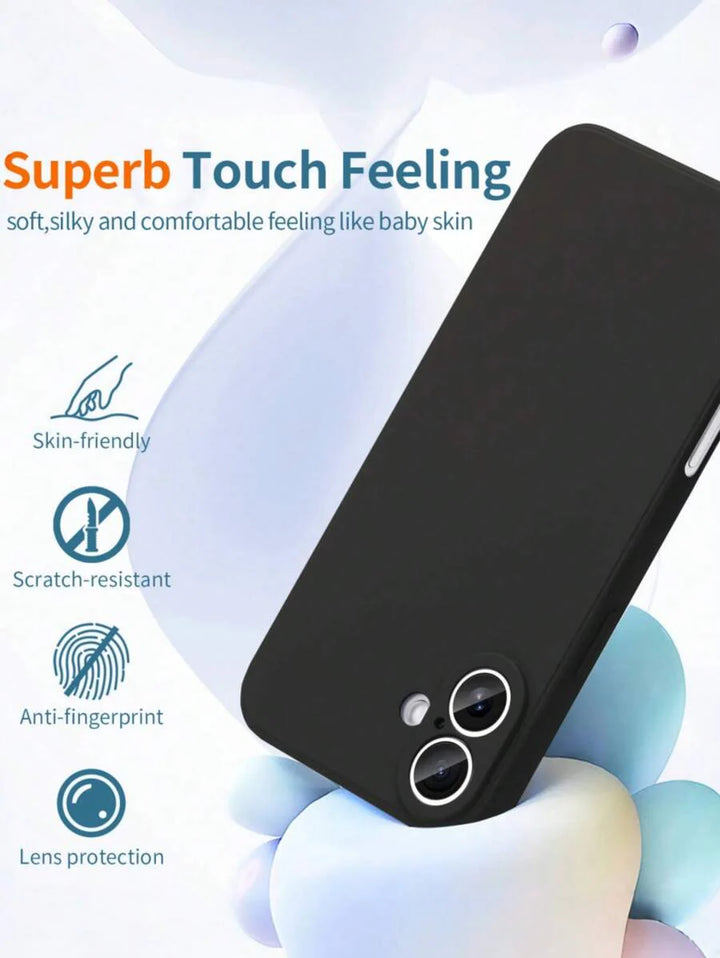 Shockproof Silicone Case – Anti-Fingerprint – Fits iPhone 12–16 Pro Max, S23 Ultra, Redmi Note 11 & OPPO
