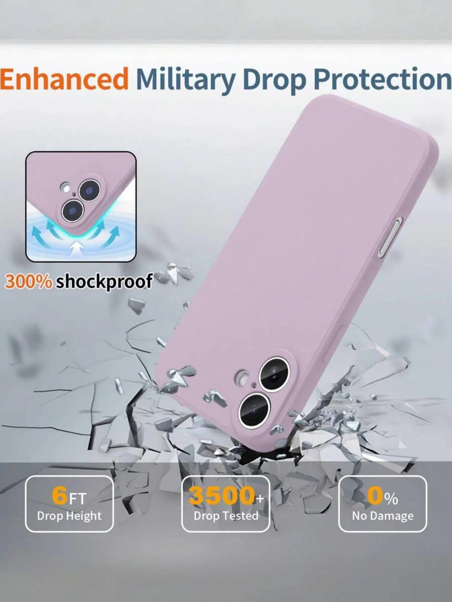 Shockproof Silicone Case – Anti-Fingerprint – Fits iPhone 12–16 Pro Max, S23 Ultra, Redmi Note 11 & OPPO