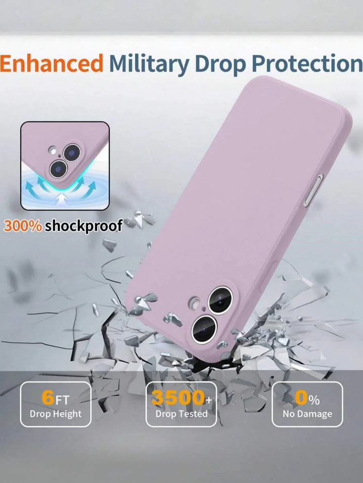 Shockproof Silicone Case – Anti-Fingerprint – Fits iPhone 12–16 Pro Max, S23 Ultra, Redmi Note 11 & OPPO
