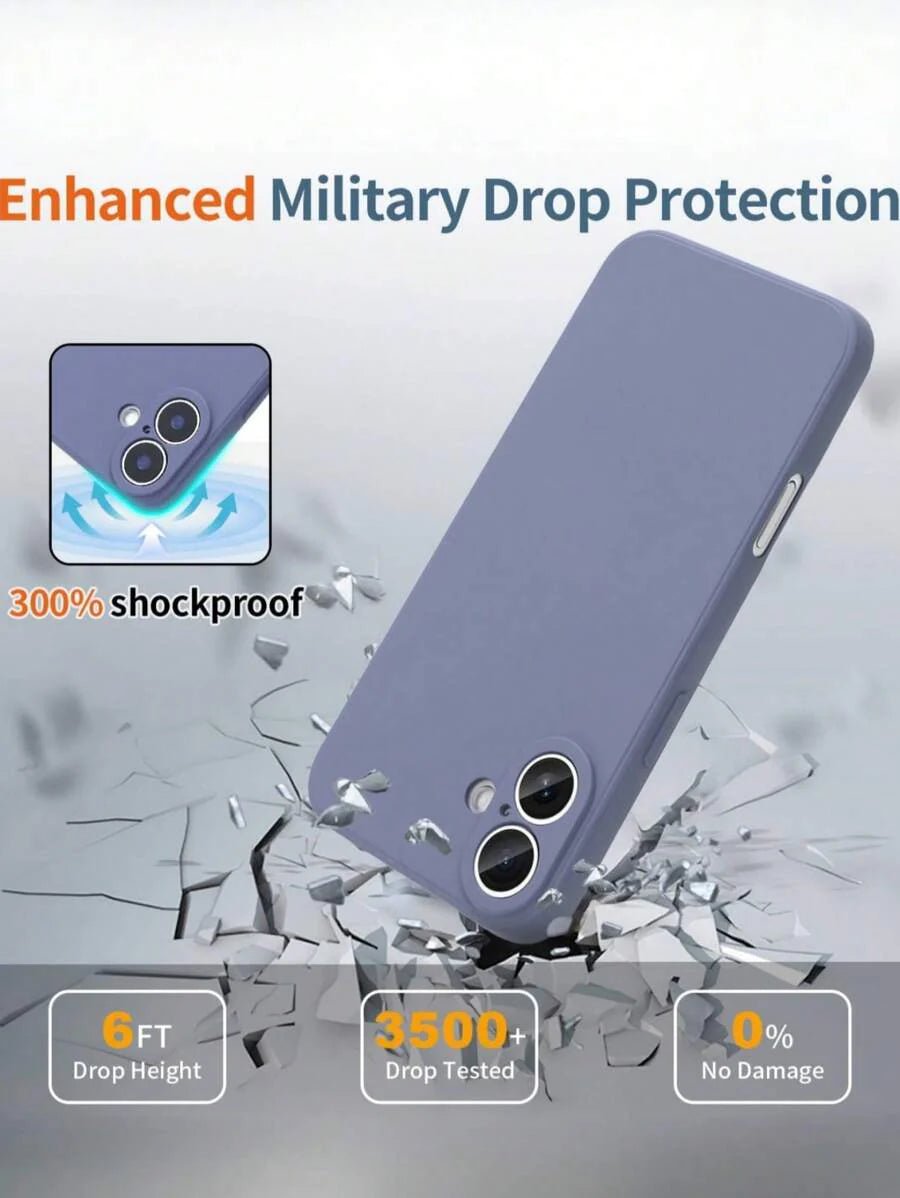 Shockproof Silicone Case – Anti-Fingerprint – Fits iPhone 12–16 Pro Max, S23 Ultra, Redmi Note 11 & OPPO