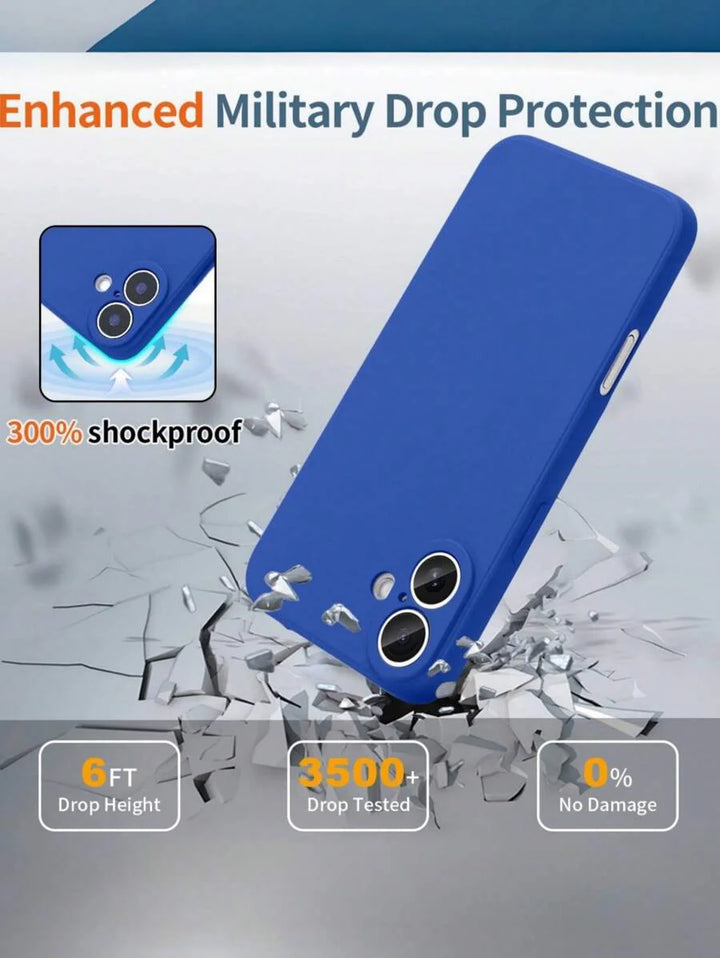 Shockproof Silicone Case – Anti-Fingerprint – Fits iPhone 12–16 Pro Max, S23 Ultra, Redmi Note 11 & OPPO