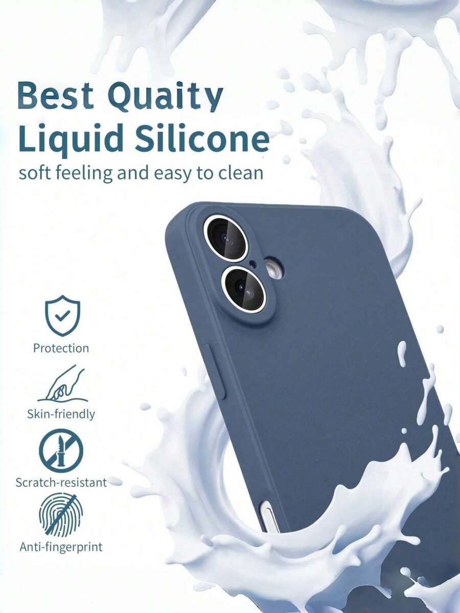 Shockproof Silicone Case – Anti-Fingerprint – Fits iPhone 12–16 Pro Max, S23 Ultra, Redmi Note 11 & OPPO
