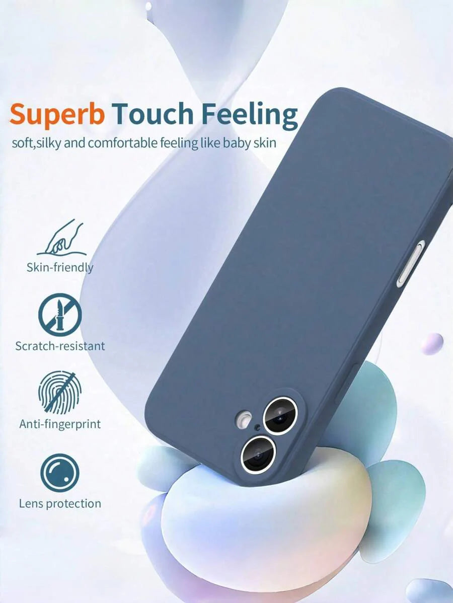 Shockproof Silicone Case – Anti-Fingerprint – Fits iPhone 12–16 Pro Max, S23 Ultra, Redmi Note 11 & OPPO