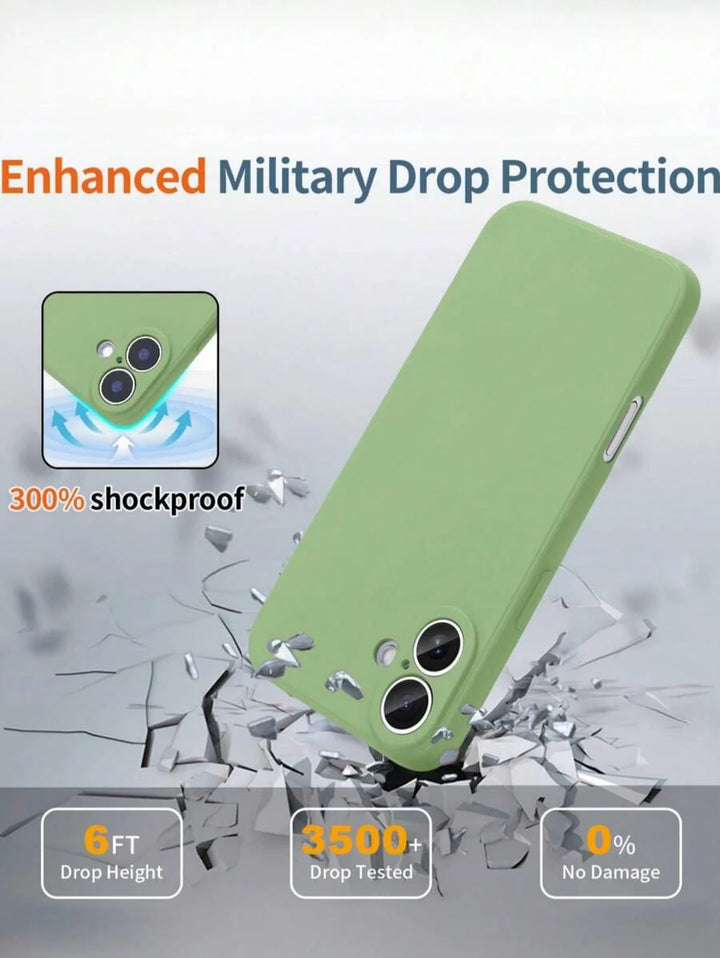 Shockproof Silicone Case – Anti-Fingerprint – Fits iPhone 12–16 Pro Max, S23 Ultra, Redmi Note 11 & OPPO