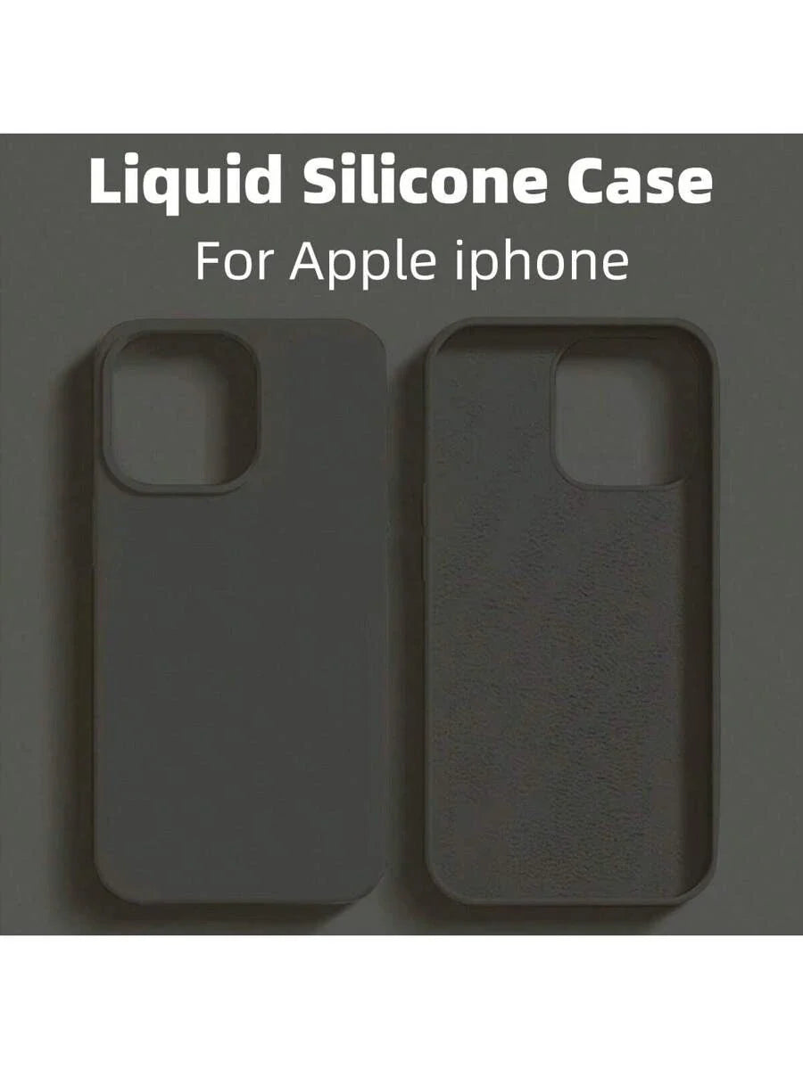 Premium Liquid Silicone Case – Shockproof Cover for iPhone 11–16 Pro Max