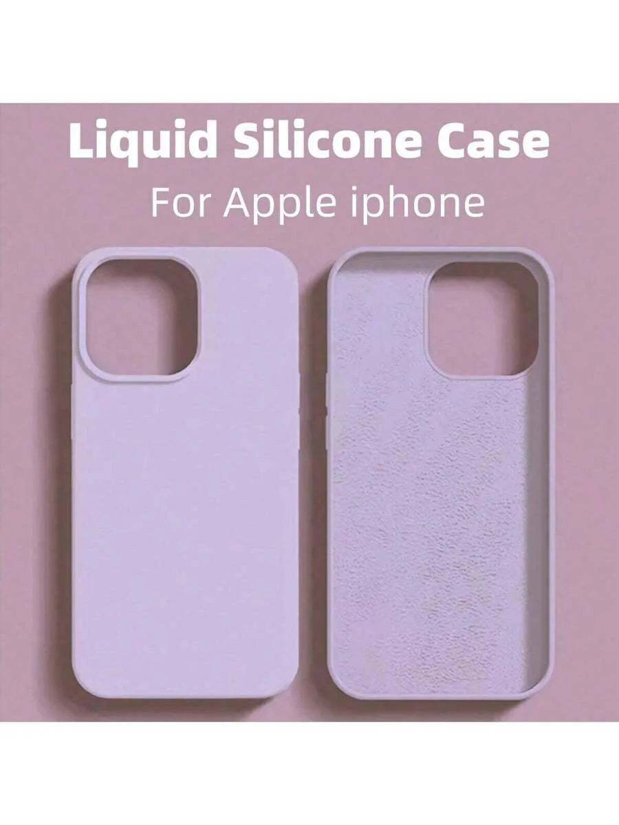 Premium Liquid Silicone Case – Shockproof Cover for iPhone 11–16 Pro Max